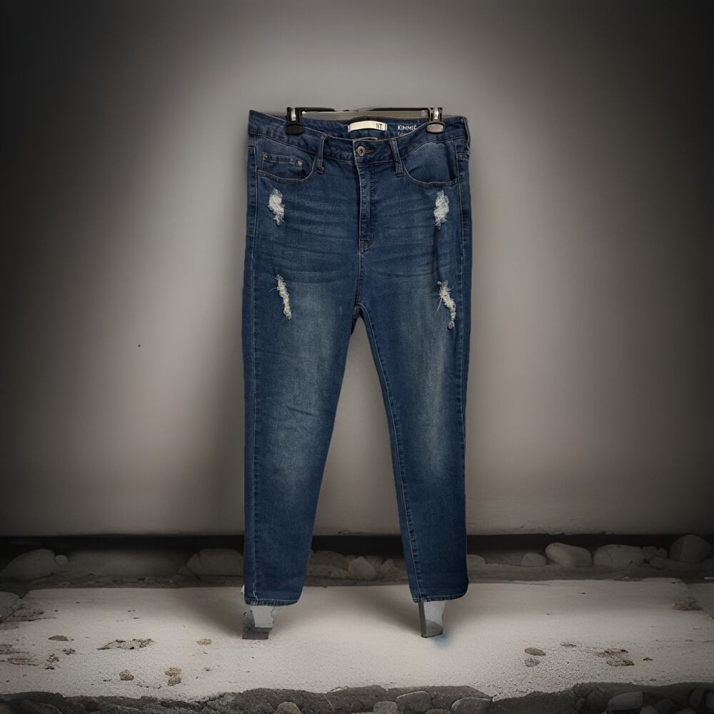 Extreme High-Rise Distressed Classic Five Pocket Skinny Jeans by !iT Kimmie